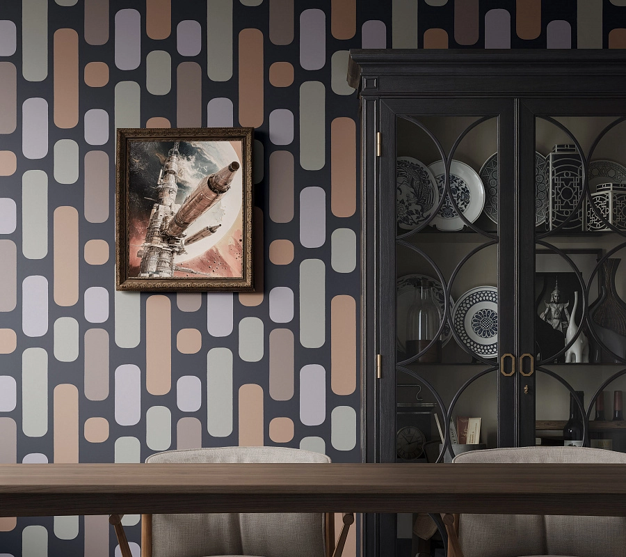 Обои Milassa Солярис Путеводитель по галактике SOL1 011 10,05×1 фото в интерьере